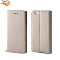 Takeme "Magnetic Fix Book Case Galaxy Xcover 4s" Gold