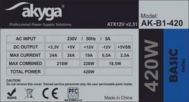 atx psu - Akyga Basic 420W AK-B1-420 - 4 nuotrauka