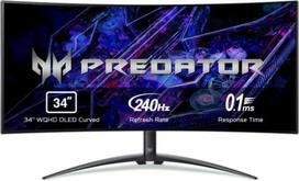 Acer Predator X34 Xbmiiphuzx 34", OLED, lenktas, Juodas (Black)