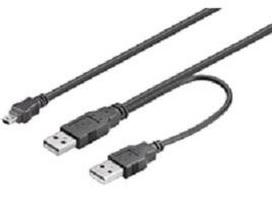 MicroConnect USB-A į mini USB 0.6m Juodas (Black)