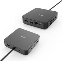 usb hdmi - I-TEC C31TRIPLE4KDOCKPDPRO USB-C HDMI Dual DP dokas su maitinimo tiekimu 100 W Juodas (Black) - 1 nuotrauka