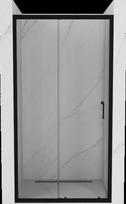 stumdomos durys ermitazas - Dušo durys Mexen Apia 845-105-000-70-00, 105 cm x 190 cm, juoda - 1 nuotrauka