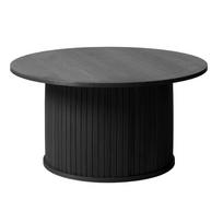 Juodas apvalus kavos staliukas ø 90 cm Nola - Unique Furniture