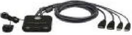 aten cs22hf - Aten KVM jungiklis 2-Port USB FHD HDMI CS22HF Juodas (Black) - 1 nuotrauka