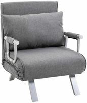 Fotelis HOMCOM 3-in-1 miegamas fotelis, pilkas (Grey)