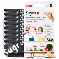 Tesa Sugru modeliuojantys klijai Juodi/Balti/Pilki, 3x3,5g