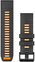 silikonine laikrodzio apyranke - Garmin QuickFit 22 silikoninė laikrodžio apyrankė, oranžinė/grafitas (Spark Orange/Graphite) - 1 nuotrauka