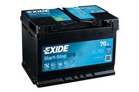 12v akumuliatorius - EXIDE EL700 EFB 70Ah 720A (EN) 12V akumuliatorius - 1 nuotrauka