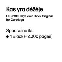 rasalai spausdintuvo - HP 953 XL Ink Cartridge Black | L0S70AE#BGY - 2 nuotrauka