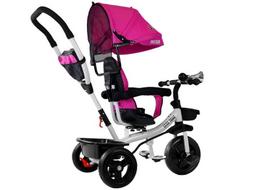triratukas - Lean Toys triratukas PRO300 Rožinis (Pink) - 6 nuotrauka