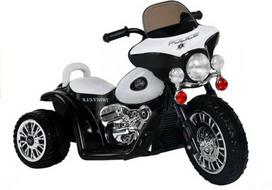 elektromobilis policijos - Elektrinis motociklas vaikams JT568, juodas - 1 nuotrauka