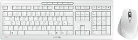 qwertz klaviatura - CHERRY JD-8550DE-0 Klaviatūra su Pele, Belaidė, Vokiečių (QWERTZ), Balta (White) - 1 nuotrauka