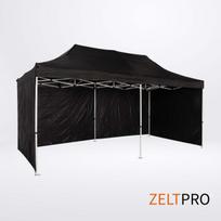 Prekybinės palapinės stogas ir sienos (4 vnt.) komplektas 3x6 m, Juodas (Black) Zeltpro PROFRAME