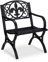senovines kedes - Bonideco Metalinė senovinė sodo kėdė, juoda (Black) - 1 nuotrauka