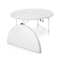 Lauko stalas Hatis, apvalus, 122 x 74 cm, baltas (White)