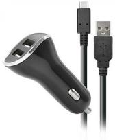 Steel play Car Charger incl. Type-C Cable 2m 2.6A Fast Charge (Switch)