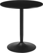 HOMCOM Apvalus valgomojo stalas, juodas (Black), 70 cm x 75 cm