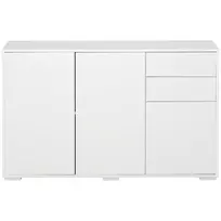 HOMCOM Komoda 117x36x74 cm, balta (White)