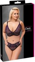 Cottelli Curves Liemenėlės ir Kelnaičių Rinkinys Violetinis (Purple) XL