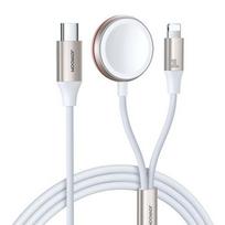 Joyroom S-IW012 Greito įkrovimo magnetinis įkroviklis 2-in-1 30W 1.5 m (Balta - White)
