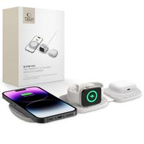 apple watch 1 - Tech-Protect QI15W-A32 3in1 Magnetic MagSafe Wireless Charger Pilkas (Grey) - 1 nuotrauka