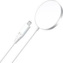 belaidis pakrovejas - Choetech T518 Magnetinis Belaidis Įkroviklis 15W (Baltas - White) - 1 nuotrauka