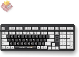 MCHOSE UT98 Belaidė Mechaninė Klaviatūra, US Išdėstymas, Silent Peach V3, Juodai Balta
