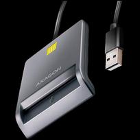 smart card skaitytuvas - Axagon CRE-SM3T USB išmanusis kortelių skaitytuvas Juodas (Black) - 1 nuotrauka