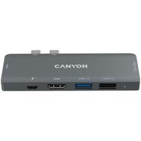 Canyon DS-05B 7-in-1 Thunderbolt 3 Multiport Hub Space Gray (Kosminė pilka)
