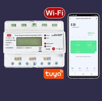 Qoltec Wi-Fi trifazis elektros skaitiklis ,  3F 80A 230/400V ,  iOS, Android ,  Įj./Išj. relė