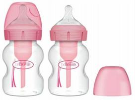 dr brown buteliukai - DR.BROWN'S buteliukai plačiu kakleliu Options+, 150 ml, 2 vnt., rožinė (Pink) - 1 nuotrauka