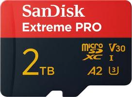 SanDisk Extreme PRO 2TB microSDXC UHS-I Class 10 (SDSQXCD-2T00-GN6MA) + SD Adapter