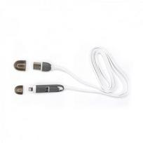 Sbox USB--Micro USB+IPH.5 M/M 1M white 2IN1W