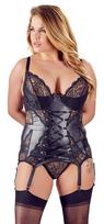 antrankiai - Cottelli Bondage Basque 95E/2XL Juodas (Black) - 8 nuotrauka