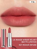 Givenchy Le Rouge Sheer Velvet Matte lūpų dažai 3.4 g - 027 Rouge Infuse