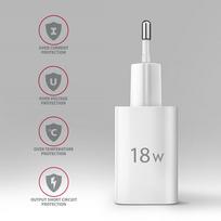 18w ikroviklis - AXAGON Wallcharger 1x port USB-A, QC3.0/AFC/FCP/Apple, 18W | ACU-QC18W - 5 nuotrauka