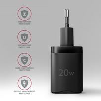 charger pps - AXAGON Wallcharger 1x port USB-C, PD3.0/PPS/QC4 /AFC/FCP/Apple, 20W | ACU-PD20 - 5 nuotrauka