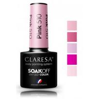 Claresa Soak Off UV / LED Color Pink ilgalaikis hibridinis nagų lakas - Pink 519
