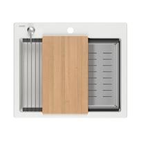 Franke Quadron Kurt 110, granitas, Balta (White), 59 cm x 50 cm x 21.5 cm