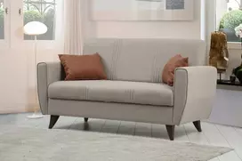 Dvivietė sofa-lova Hanah Home Zaden, smėlio (Beige), 153 x 86 x 77 cm