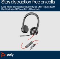 plantronics - HP Poly BW 8225 Stereo USB-C HS  USB-C/A | 8X223AA - 7 nuotrauka