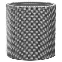 Keter Small Cylinder Planter Silver Grey