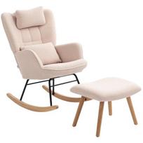 supamas fotelis - Fotelis HOMCOM Supamas krėslas, smėlinė (Beige) - 1 nuotrauka