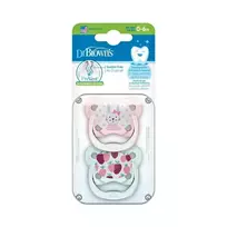 DR. BROWN'S čiulptukai PREVENT BUTTERFLY, Rožinė (Pink), 0-6 mėn., 2 vnt.