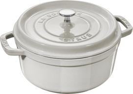 Staub Apvalus ketaus puodas La Cocotte, 2,2 l, baltojo triufelio (White Truffle)