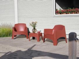 Lauko baldų komplektas Bica Ibiza Terrace, raudona sp., 2 vietų