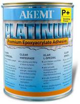 Akemi Platinum P+ epoksidiniai akrilato klijai, 1 kg, skaidrūs (Clear)