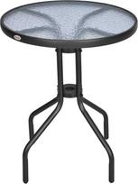 Outsunny Apvalus sodo stalas Ø60xH70 cm, juodas (Black)