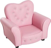 Fotelis HOMCOM Vaikiška sofa princesės širdelės formos, rožinis (Pink)