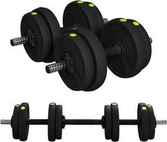 Sportnow Reguliuojami hanteliai, 2x15kg Juodas (Black)